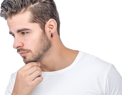 316L Surgical Steel Clip On Men Women Hypoallergenic Non-piercing Hoop Earrings